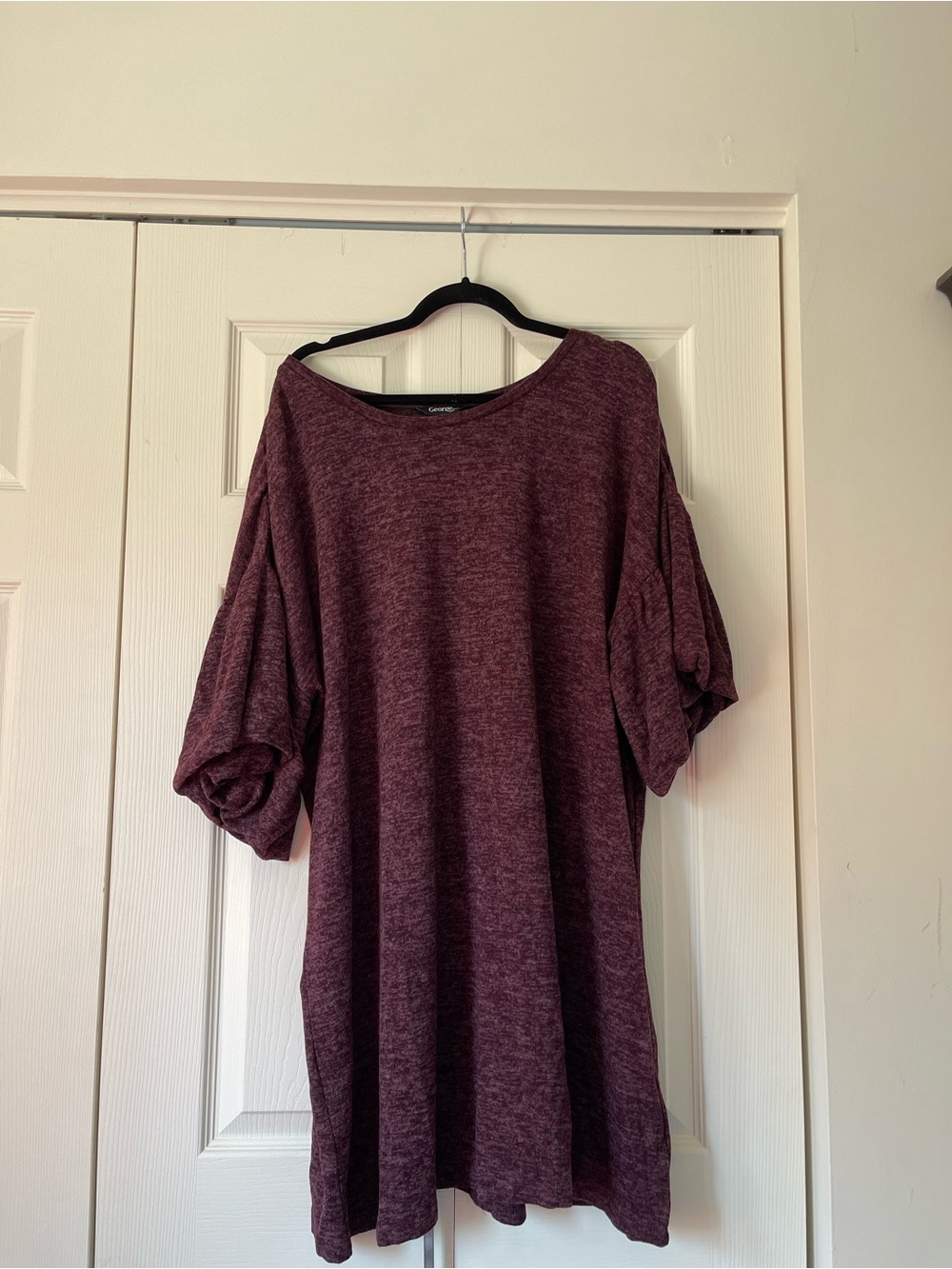 Cozy Maroon Knit Tunic Tee